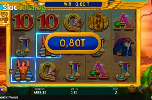 Скрин3. Cleopatras Treasure (MGA Games) слот