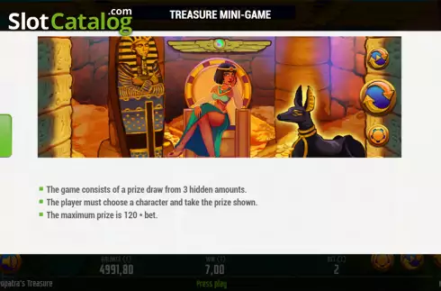 Скрин9. Cleopatras Treasure (MGA Games) слот