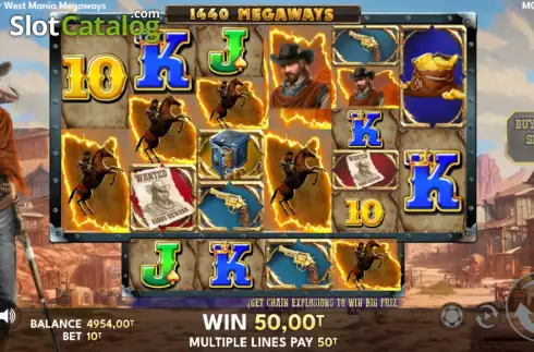 Скрин3. Far West Mania Megaways слот
