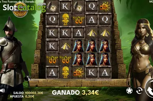 Скрин2. Las Tres Fuerzas de El Dorado слот