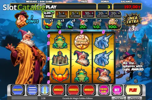 Скрин3. Escuela de Magia Golden Edition слот