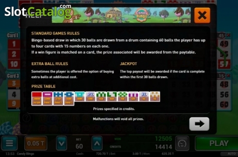 Скрин7. Candy Bingo (MGA) слот