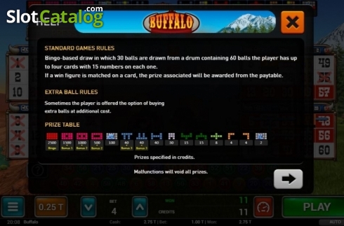 Скрин4. Buffalo Bingo слот