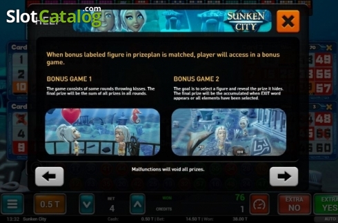 Скрин5. Sunken City Bingo слот