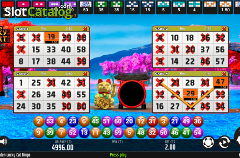 Скрин4. Golden Lucky Cat Bingo слот