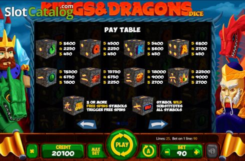 Скрин7. Kings and Dragons Dice слот