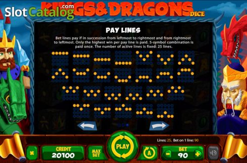 Скрин8. Kings and Dragons Dice слот