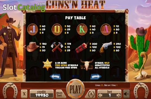 Скрин6. Guns n Heat слот