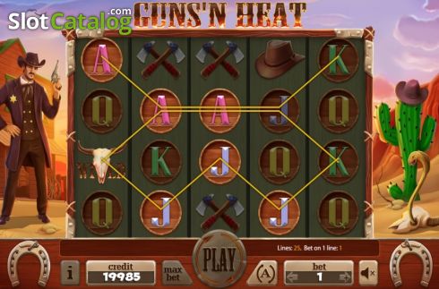 Скрин3. Guns n Heat слот