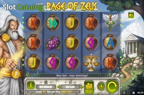Скрин1. Rage of Zeus слот