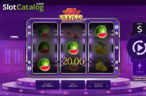 Скрин3. 777 Vegas Showtime слот
