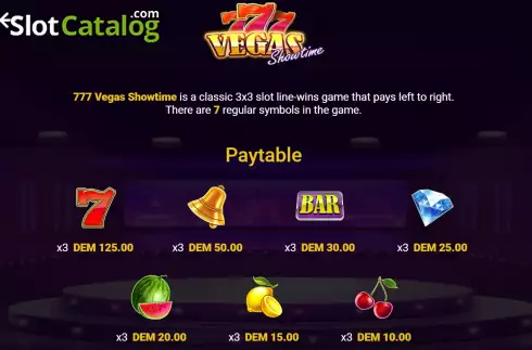 Скрин6. 777 Vegas Showtime слот