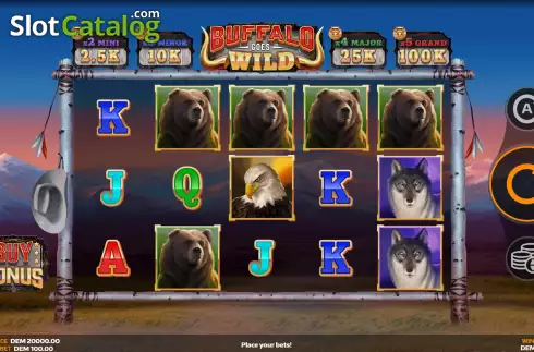 Скрин2. Buffalo Goes Wild слот