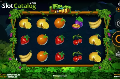 Скрин2. Fruits and Bombs слот