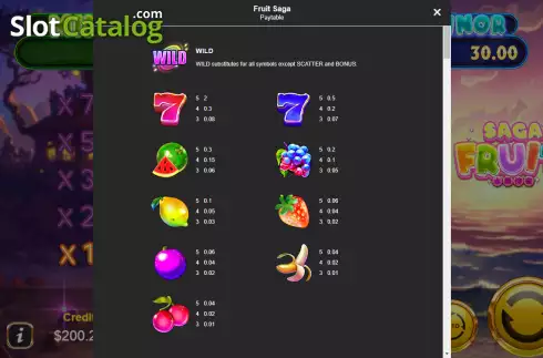 Скрин6. Fruit Saga слот