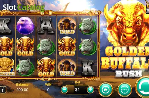Скрин2. Golden Buffalo Rush слот