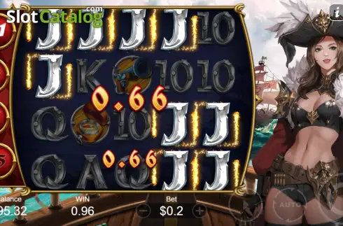 Скрин3. Pirate Queen: Treasure Raid слот