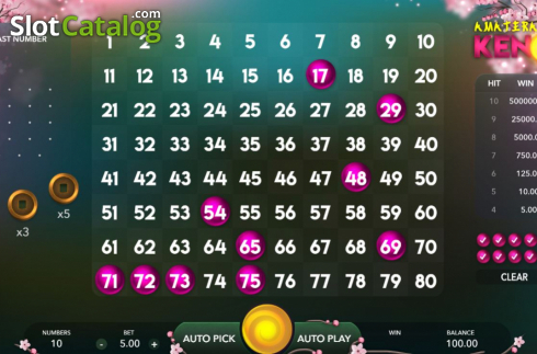 Скрин3. Amaterasu Keno слот