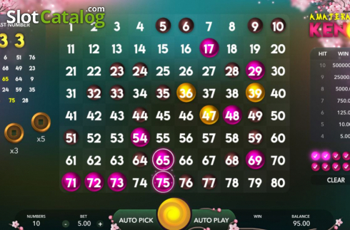 Скрин4. Amaterasu Keno слот