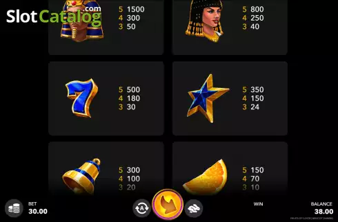 Скрин6. Fruits of Luxor слот