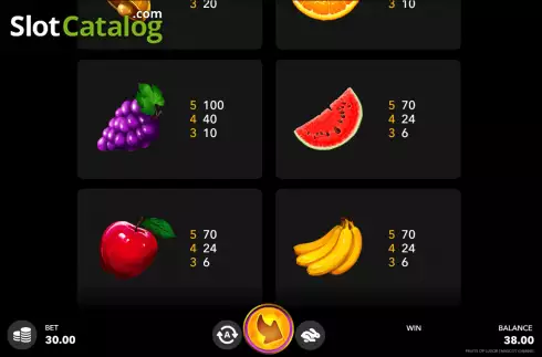Скрин7. Fruits of Luxor слот
