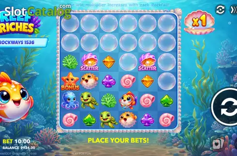 Скрин2. Reef Riches (Mascot Gaming) слот