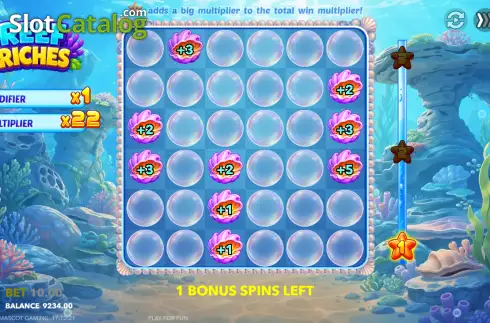 Скрин3. Reef Riches (Mascot Gaming) слот