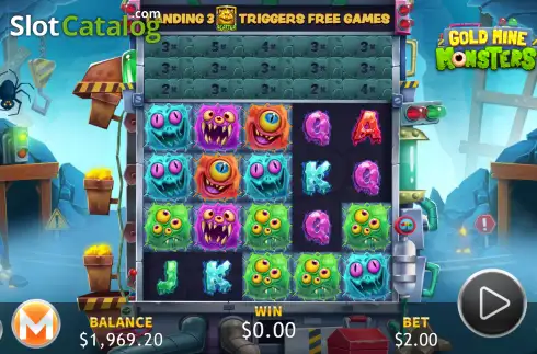 Скрин2. Gold Mine Monsters слот