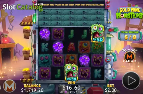 Скрин3. Gold Mine Monsters слот