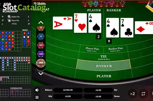 Скрин5. Baccarat (Matrix Studios) слот