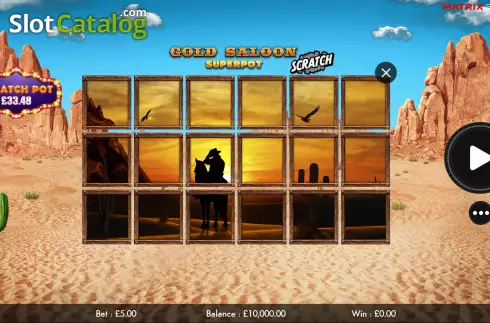 Скрин2. Gold Saloon Superpot Scratch слот