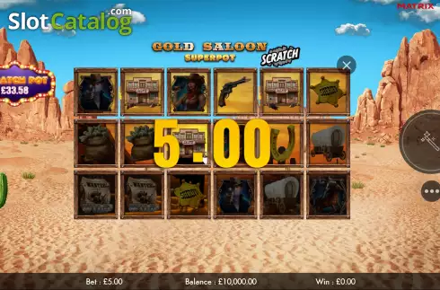Скрин3. Gold Saloon Superpot Scratch слот