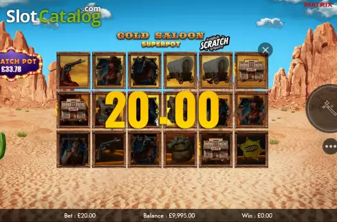 Скрин4. Gold Saloon Superpot Scratch слот