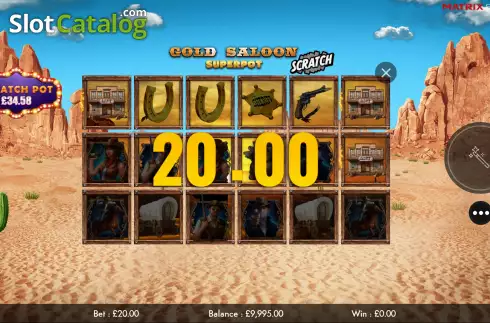 Скрин6. Gold Saloon Superpot Scratch слот