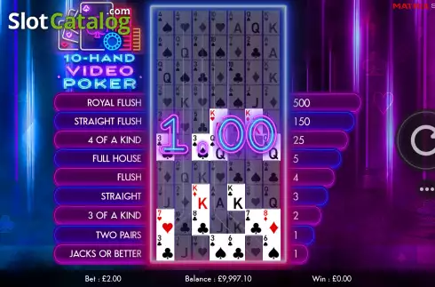 Скрин4. 10 Hand Video Poker слот