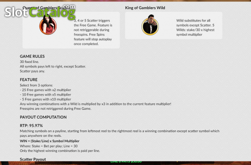 Скрин9. A King Of Gamblers слот
