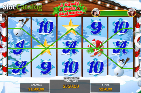 Скрин4. A Candy Girls Christmas слот