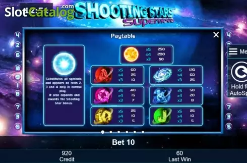 Скрин9. Shooting Stars: Supernova слот