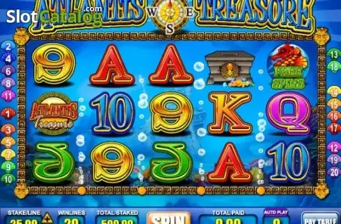 Скрин2. Atlantis Treasure (Mazooma) слот