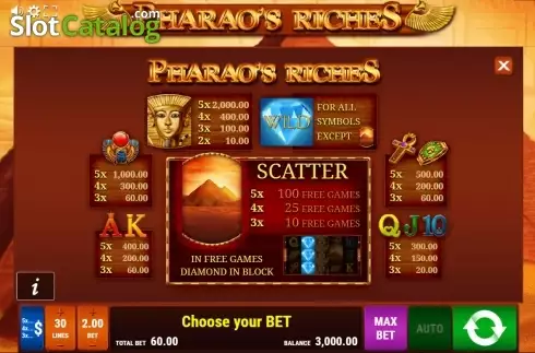 Скрин2. Pharao's Riches слот