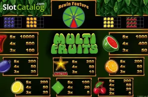 Скрин2. Multi Fruits (Merkur) слот