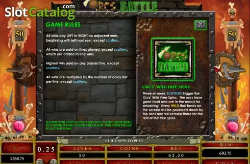 Скрин2. Orc's Battle слот