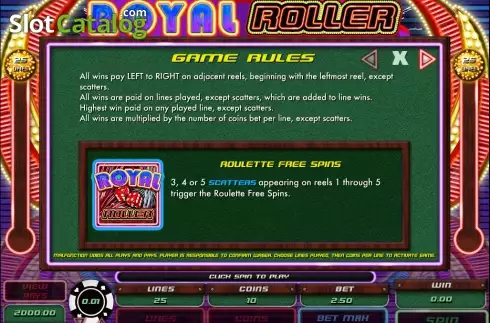 Скрин2. Royal Roller слот