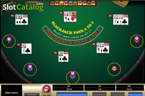 Скрин5. Blackjack MH (Microgaming) слот