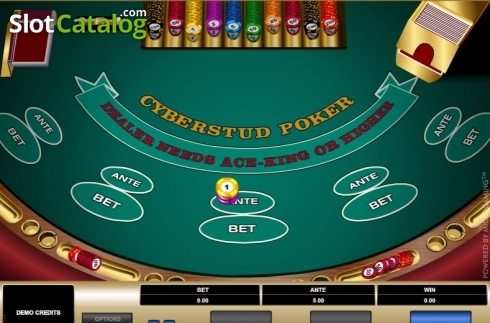 Скрин2. Cyber Stud Poker слот