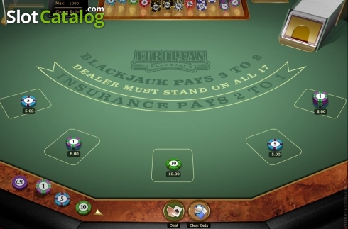 Скрин2. European Blackjack Gold MH слот