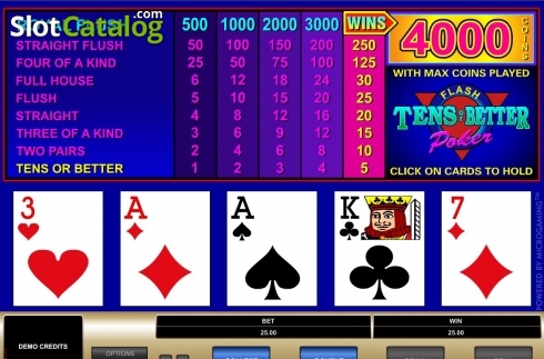 Скрин3. Tens or Better (Microgaming) слот