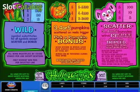 Скрин2. Halloweenies слот