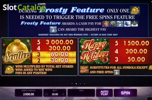 Скрин3. Happy Holidays (Games Global) слот