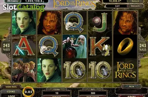 Скрин2. Lord of the Rings слот